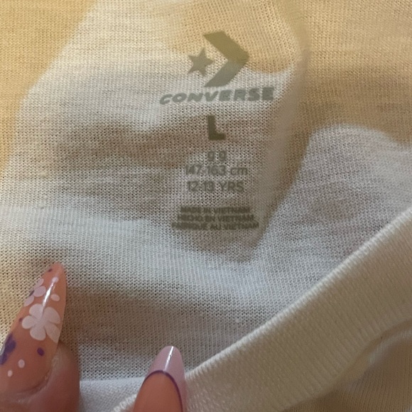 Boys large converse white tee new - Picture 3 of 3